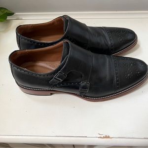 Johnston & Murphy - Men’s 10.5 Shoes Double Buckle Black